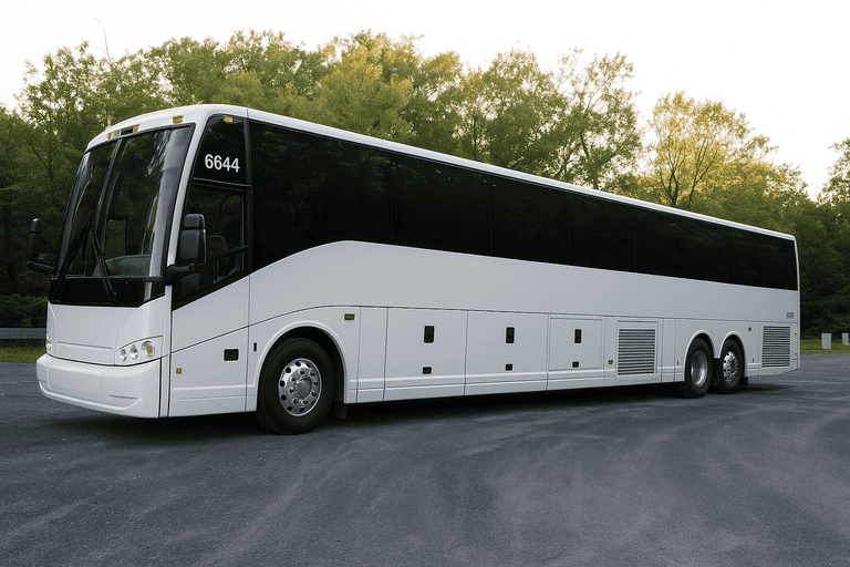exterior of Bloomington Coach Bus Service coach bus