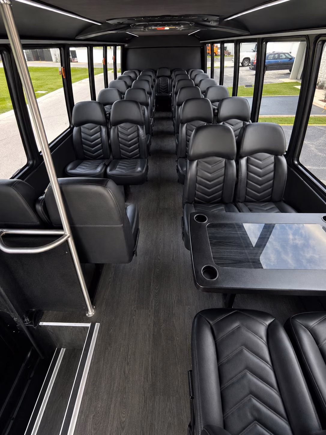 bloomington 15 passenger minibus inside