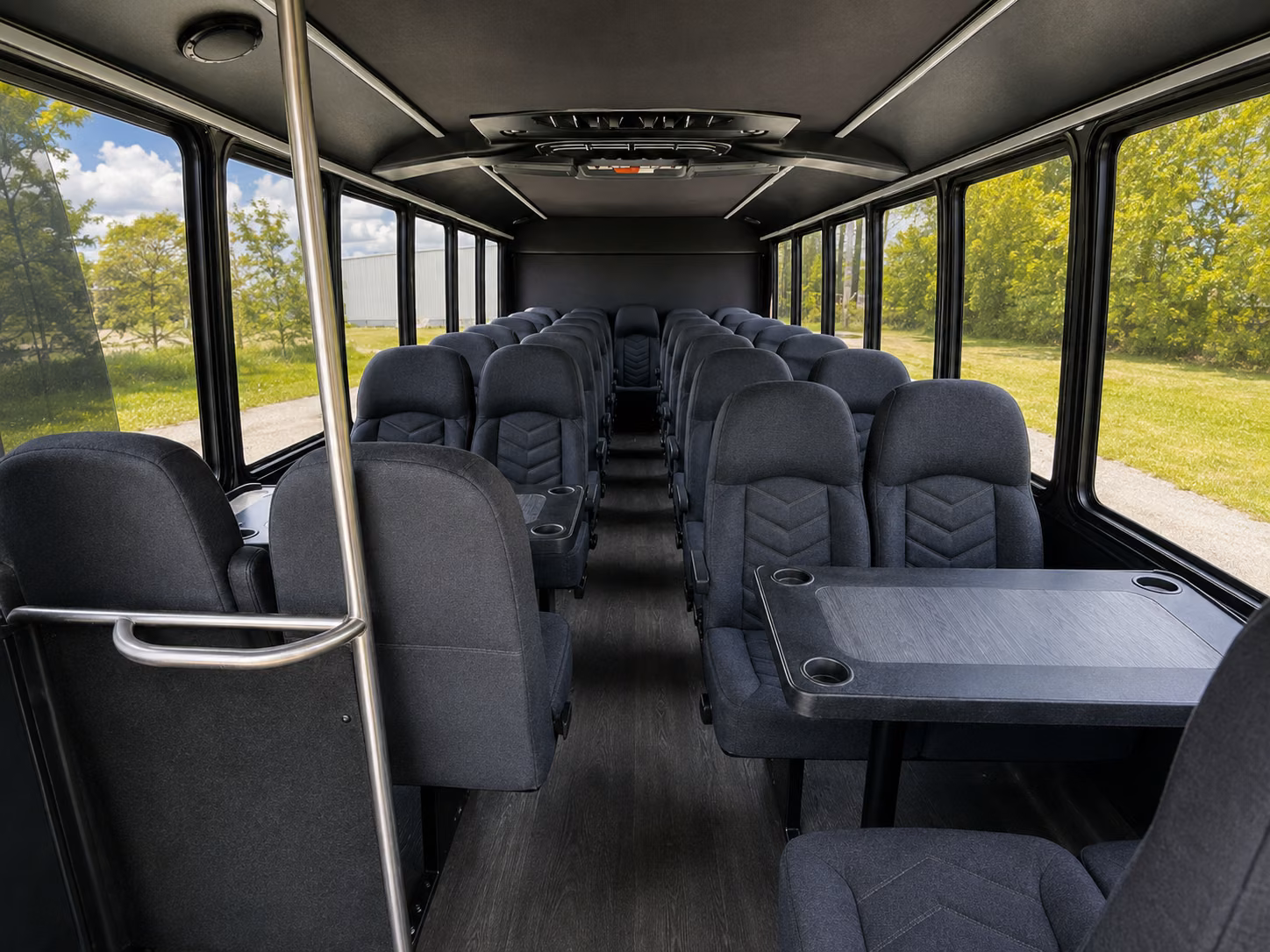 bloomington 18 passenger minibus inside
