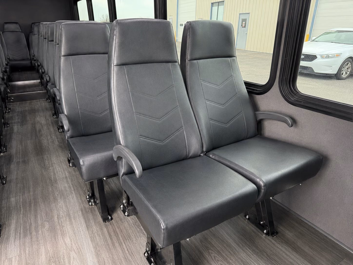 bloomington 18 passenger minibus interior
