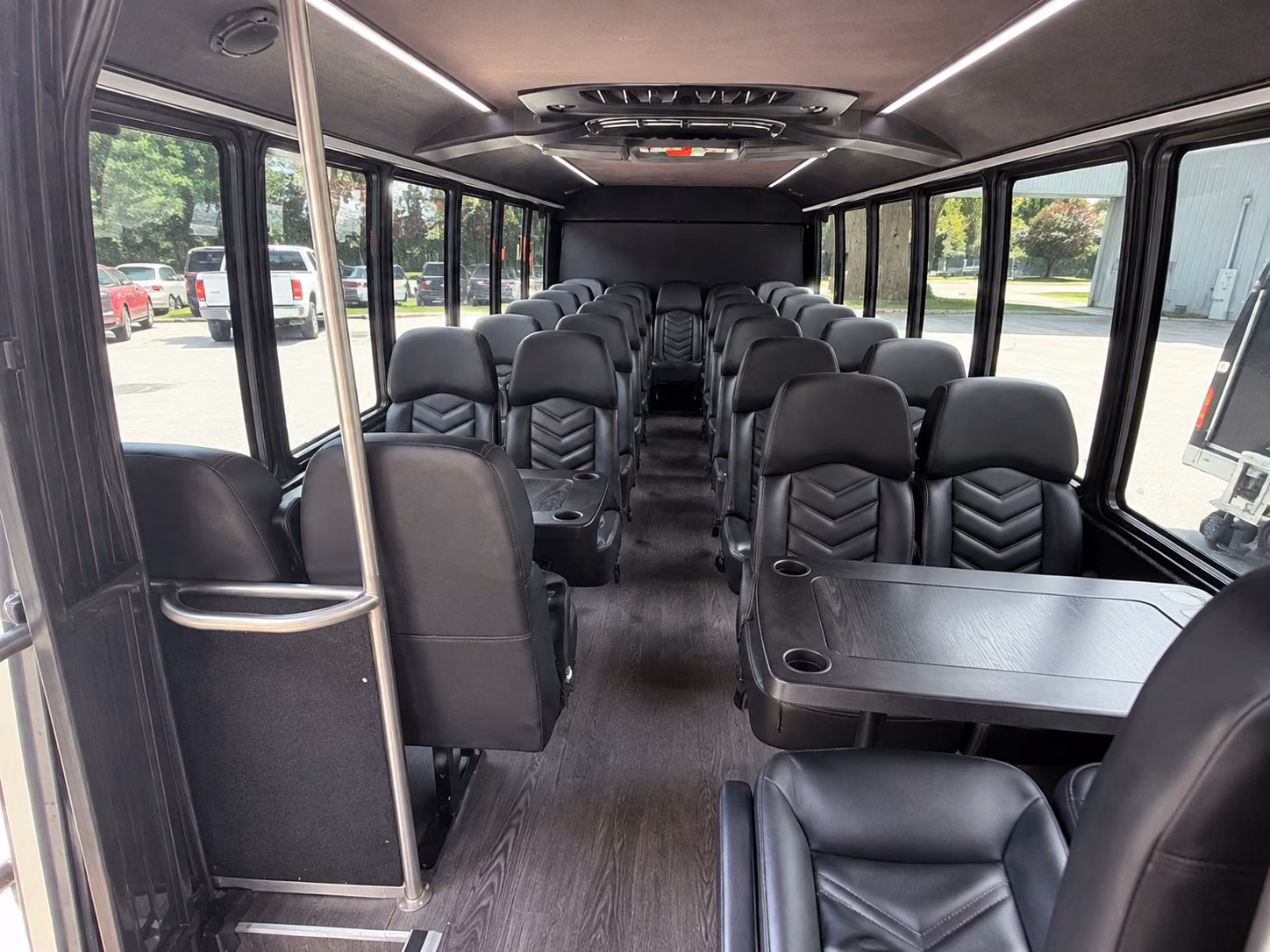 bloomington 20 passenger minibus inside
