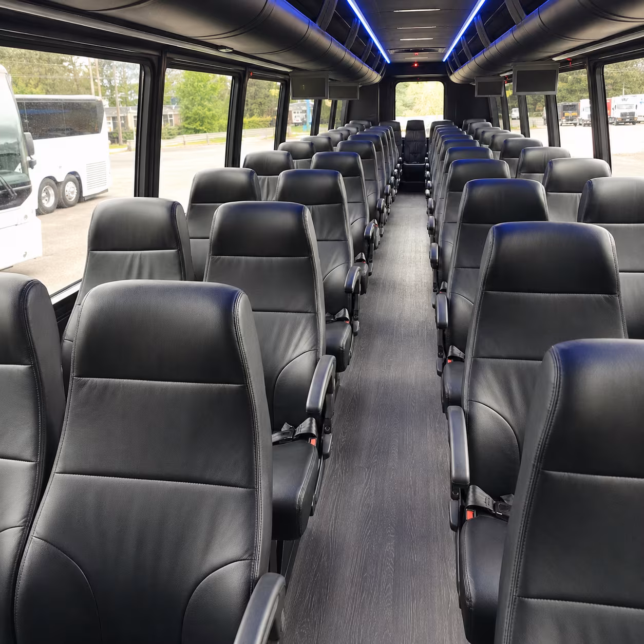 bloomington 25 passenger minibus inside