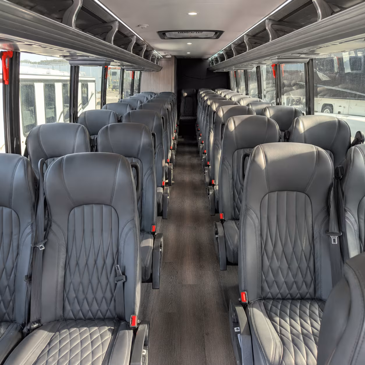 bloomington 25 passenger minibus interior