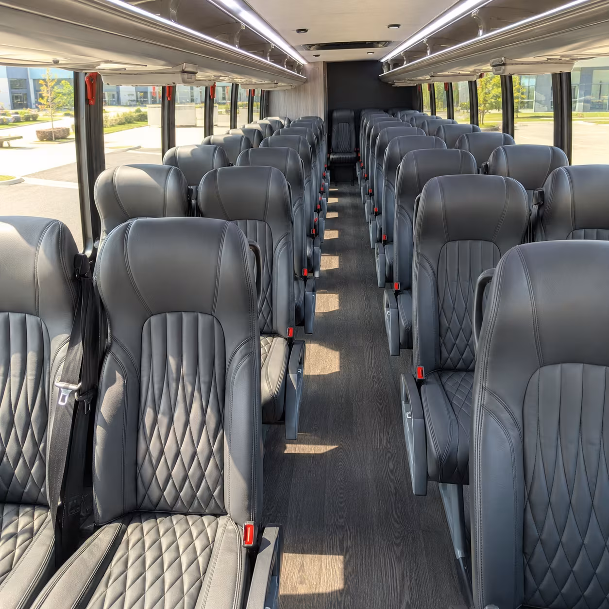 bloomington 28 passenger minibus inside