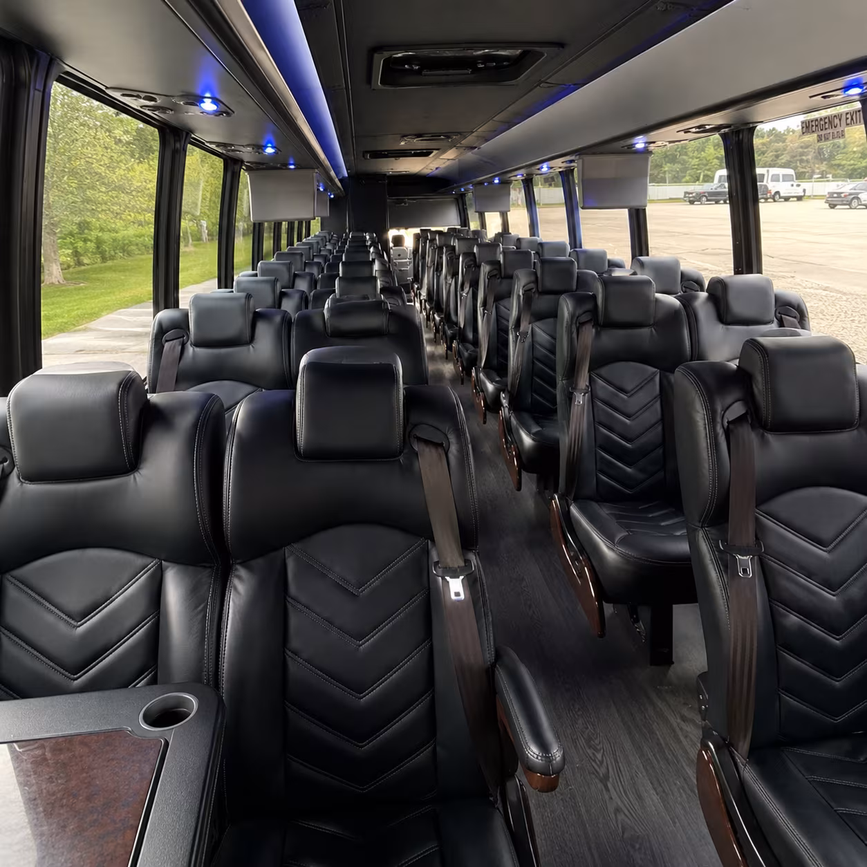 bloomington 30 passenger minibus inside