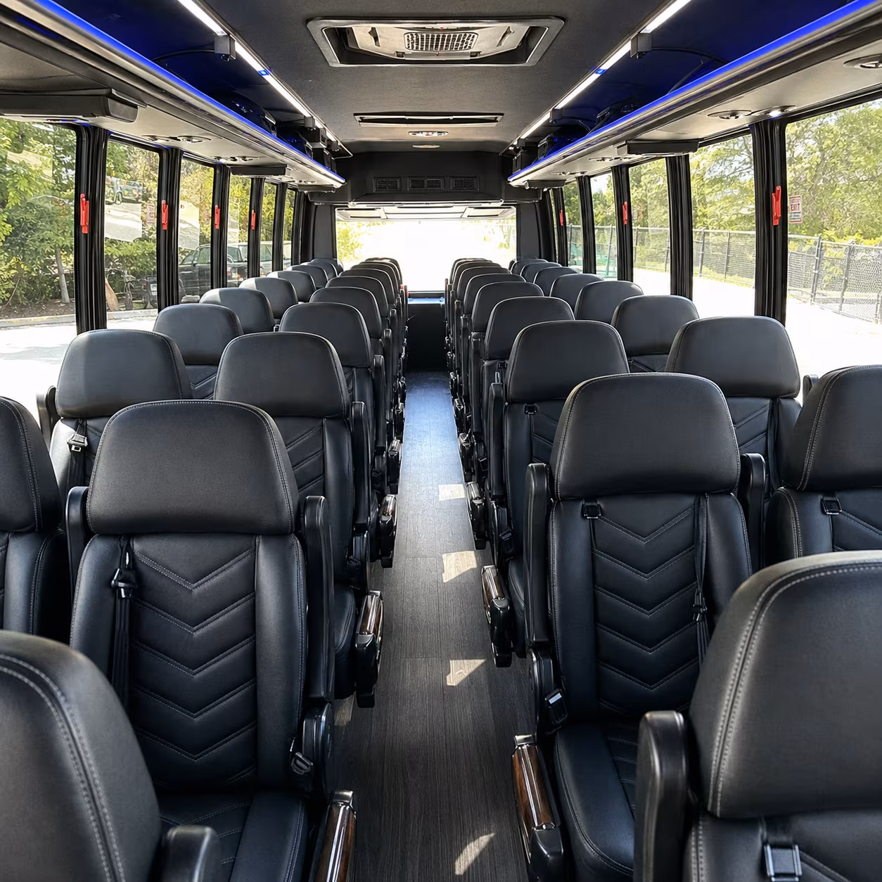 bloomington 30 passenger minibus interior