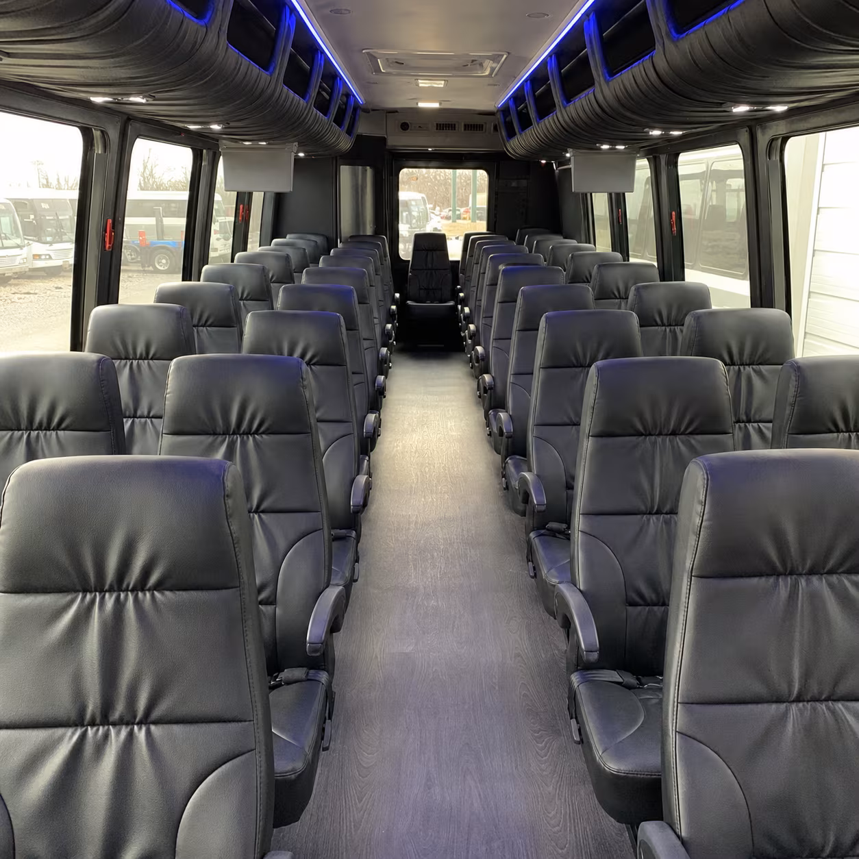 bloomington 35 passenger minibus inside