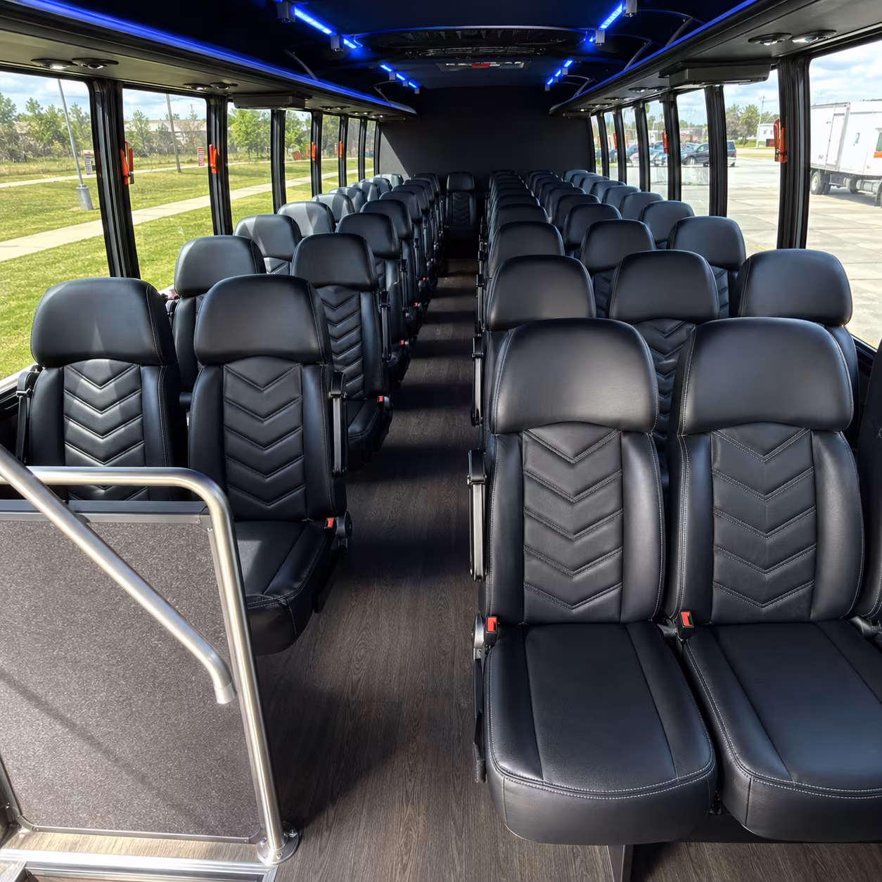 bloomington 35 passenger minibus interior