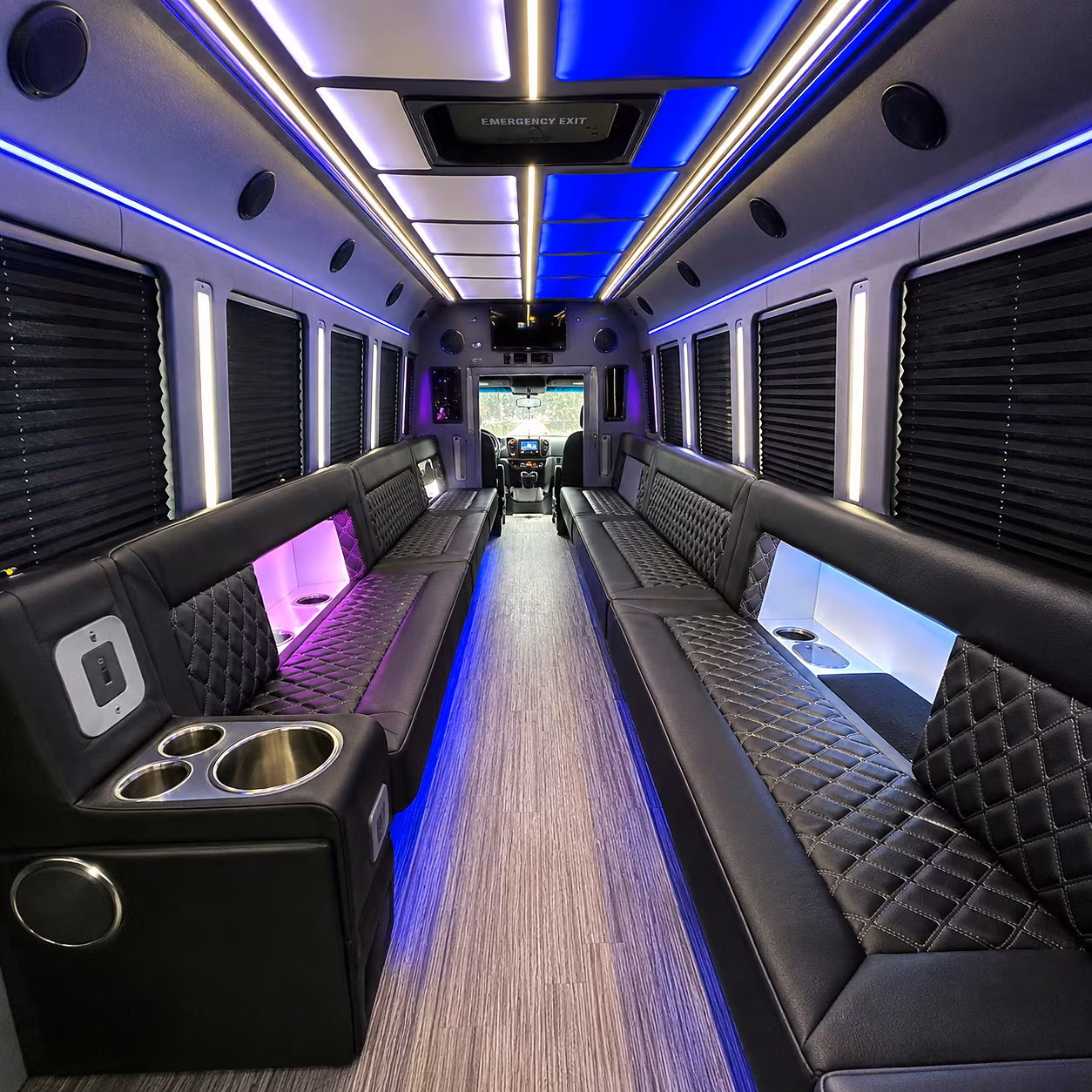 bloomington party bus rentals inside