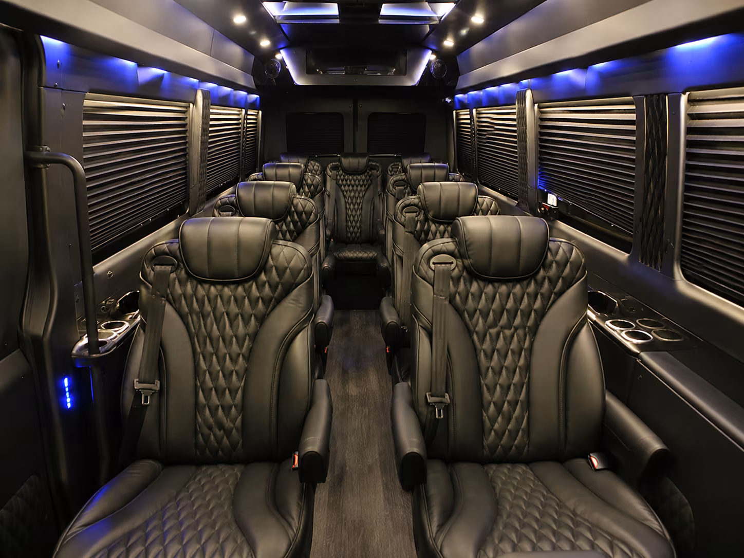 bloomington sprinter van with driver inside